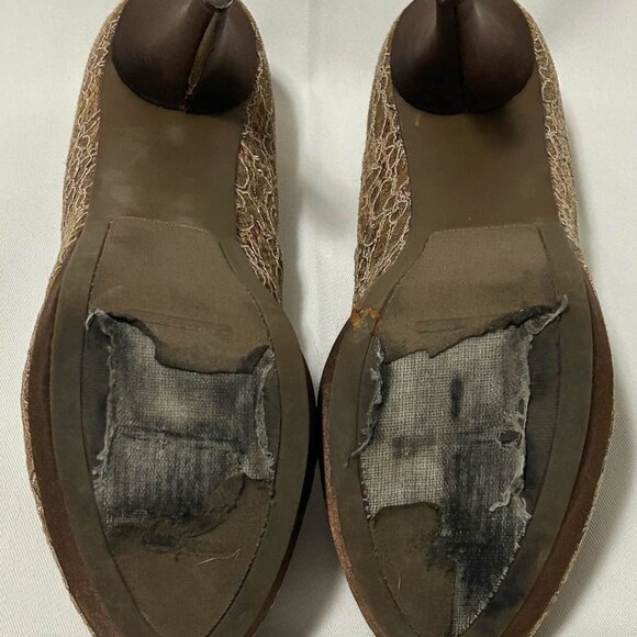 Zigi Soho - Nude and Gold Lace Heels - Picture 2 of 5